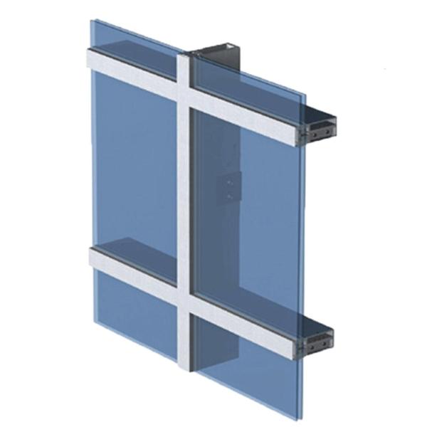 Double/Triple Insulated Fire Glass Façade Curtain Walling Units Structural Glazing Stick Built System