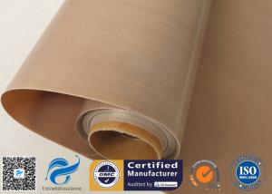 Quality 0.15mm 300gsm Brown Heat Resistant PTFE Coated Fiberglass Cloth FDA Quality wholesale