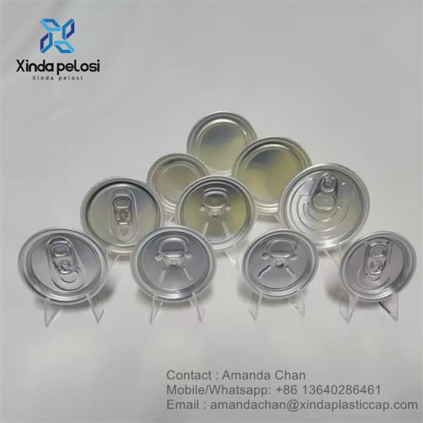 Customized Silver Color Aluminum Easy Open End Peel Off Lids For Food Storage Can