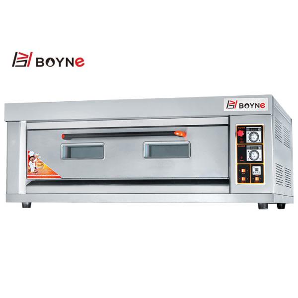 240V Commercial Stainless Steel Bread Deck Oven Gas Type Single Deck Three Trays