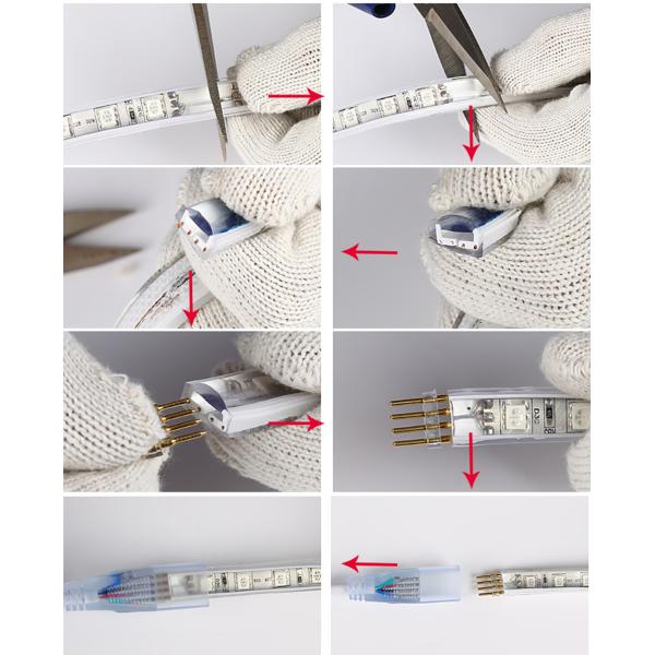 Waterproof RGB 5050 SMD LED Strip Lights With IP67 Rating And 412LM/m Light Output