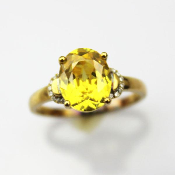 Rose Gold Plated Sterling Silver Red Cubic Zircon Ring (R251)