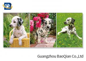 Quality Lovely 3d Animal Picture With Black Frame , Lenticular 3d Stereograph Printing wholesale