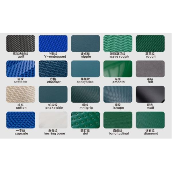 Wavy Rough 5.5mm thickness PVC Conveyor Belt Low Noise For Logistics Industry
