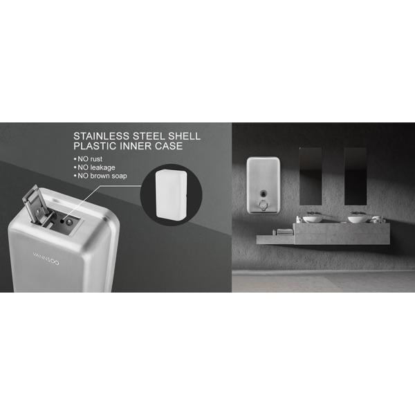 Refillable Foam Soap Dispenser Handwash Commercial Soap Dispenser Wall Mount Stainless Steel Foam Soap Dispenser 37OZ