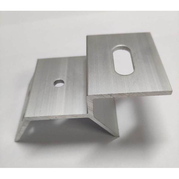 6005 - T5 Silver Anodized Aluminum Profiles , Aluminium Frame Profile Roof Solar Mounting