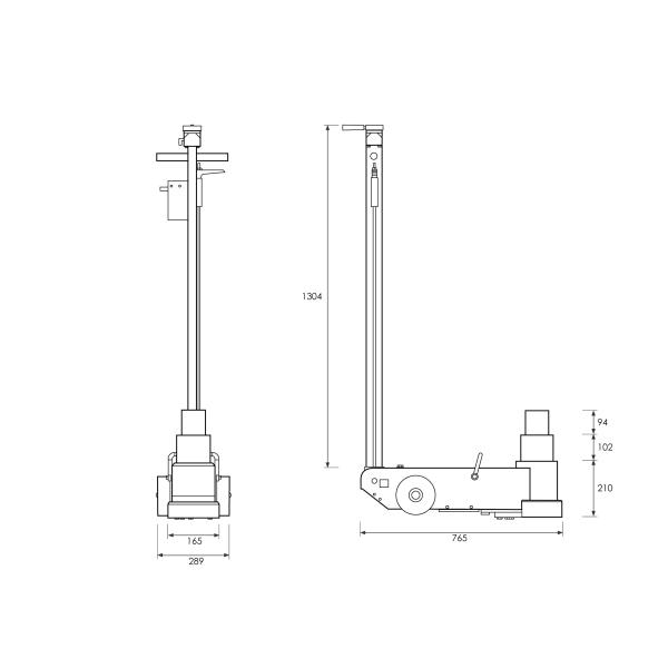 531mm Height Air Hydraulic Jack