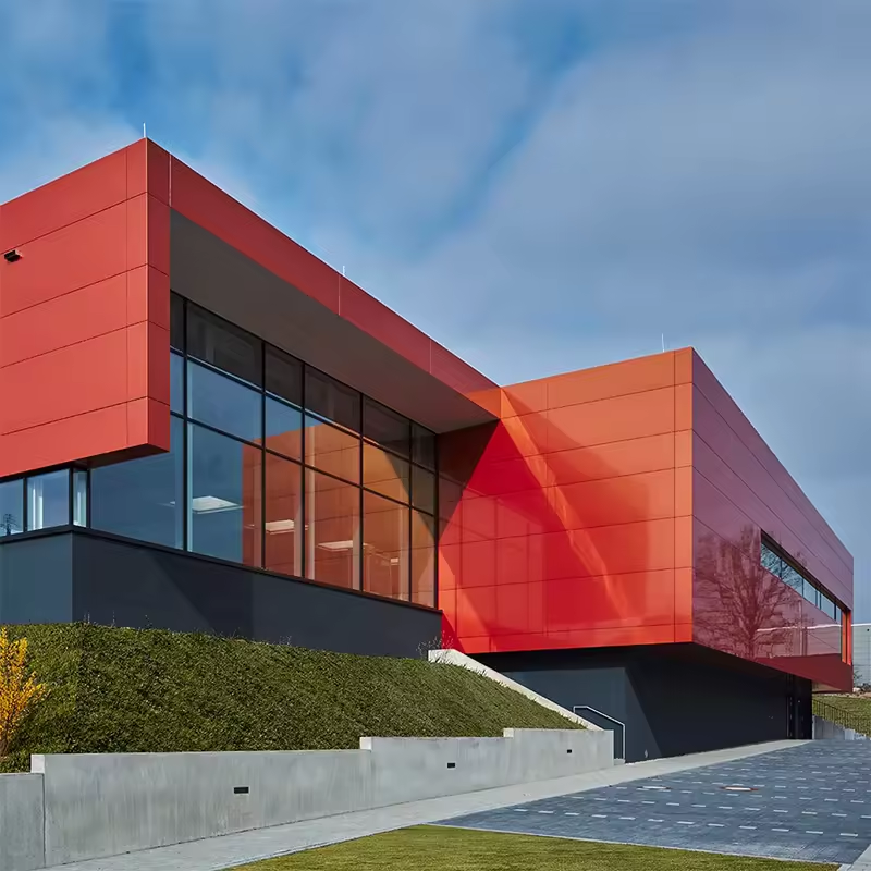 Rose Red Antibacterial 2.0mm Thickness Aluminum 3D Panel Customizable PE Aluminum Composite Panel Interior Wall Paneling 244cm