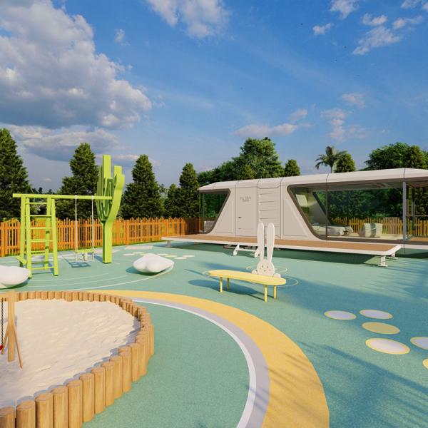 Eco Friendly Prefab Capsule House With Solar Panels Sustainable Container Capsule Hotel