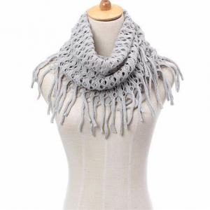 Quality Custom Logo Jacquard Winter Knitted Cotton Scarf , Ladies Knitted Scarves wholesale