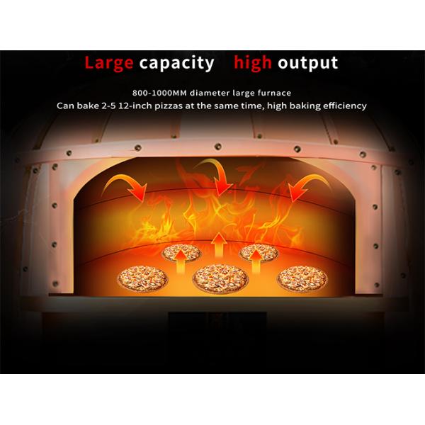Custom Volcanic Stone Pizza Oven 500-600℃ with 15kw Power