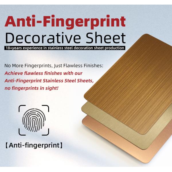 SS 201 304L Color decorative panels No-fingerprint Stainless Steel Sheet