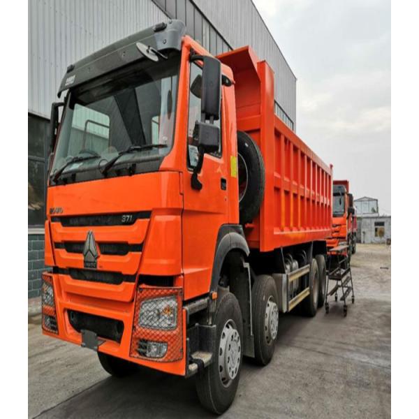 Howo E7 60 Ton 8X4 Tipper Truck 12 Tires Left Hand Drive Euro4 Emission Dumper For Mining Transportation