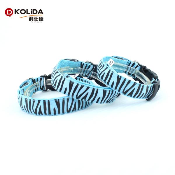 Safe Luminous Light Up Dog Collar Cat Pet Safety Flashing Flash LED