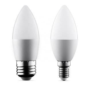 Quality Aluminum C37 Bright Led Candle Bulb With White Housing And Tail wholesale