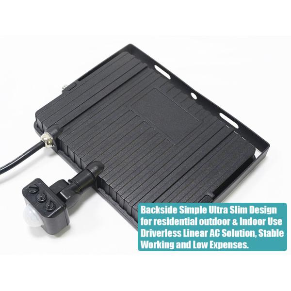 10000lm 100W LED Security Light With PIR Motion Sensor Black Grey