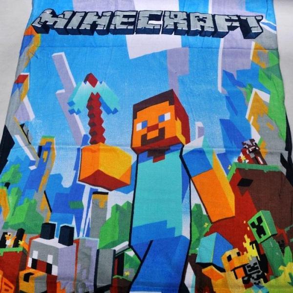 Children Cartoon Minecraft Creeper Bath Towel Beach Towel Swimming Towel