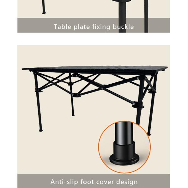 Durable metal table in black color