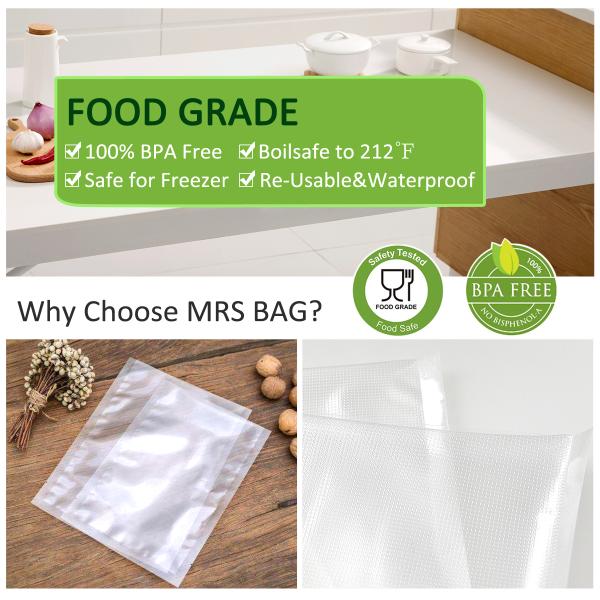 Kitchen Organizer Reusable Food Packaging Vacuum Sealer bags
