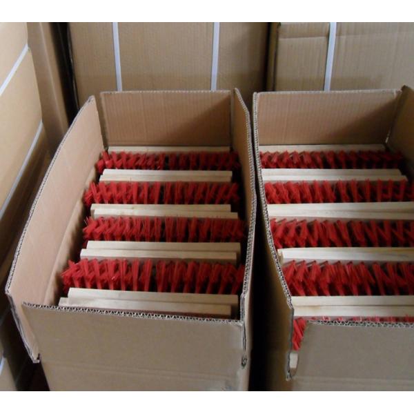 Wooden Handle Hard Plastic Bristle Outdoor Push Broom