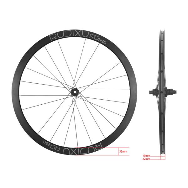Depth 40mm 700c Road Bicycle Wheel Set Aluminum Alloy 35mm Rim 36T / 54T Ratched Bearing