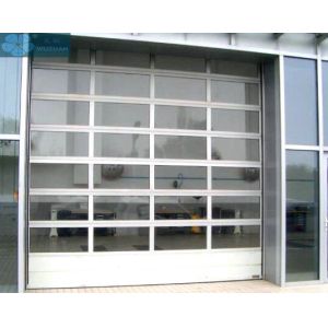China Thermal Insulated Aluminum Frame Organic Glass Sectional Doors on sale