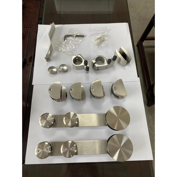 Corrosion Resistant Hotel Glass Barn Door Hardware Fitting with Zinc Alloy Material