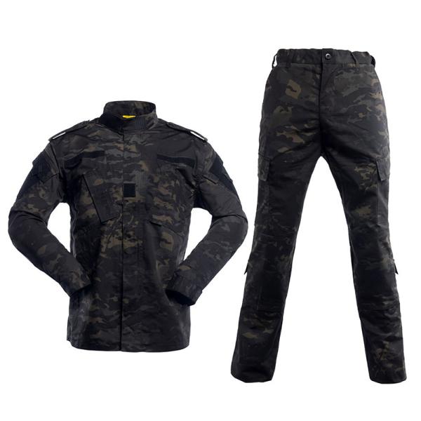 Seamless Fusing Outdoor Hiking Work Training Suit Long Sleeve Shirts Trousers ACU Men Camouflage Uniform
