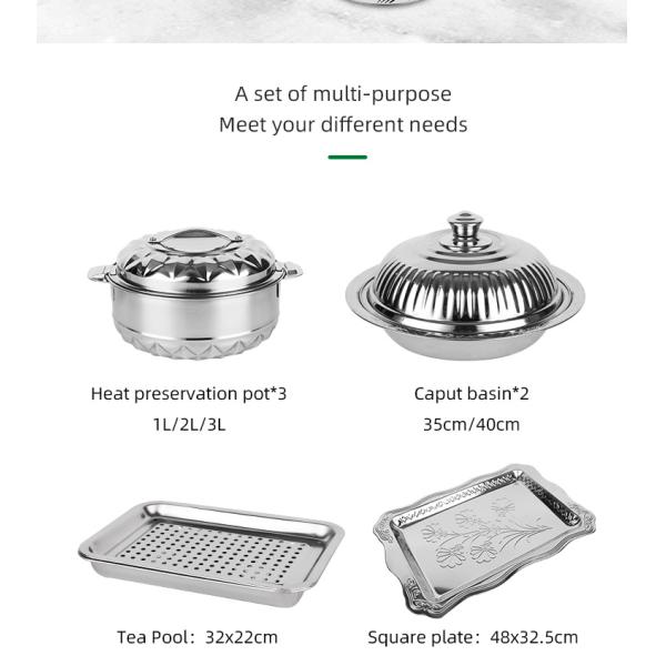 Hot Selling 28 PCS Stainless Steel Kitchen Cookware Cooking Soup Pot Steel Pot Set Insulation Cookware Sets