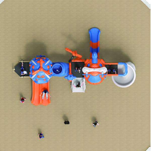 Slippery Plastic Playground Slide Galvanized Pipe For Residential Area