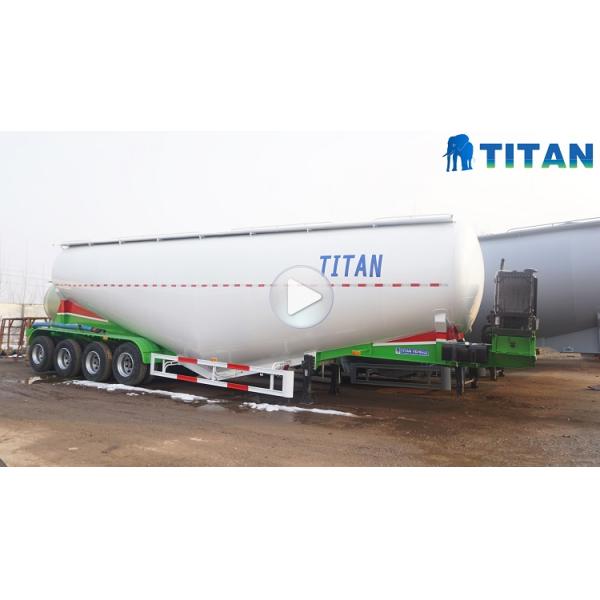TITAN 3 Axle 45cbm Fly Ash Powder Dry Bulk Cement Tank Trailer Bulker Tanker for Sale