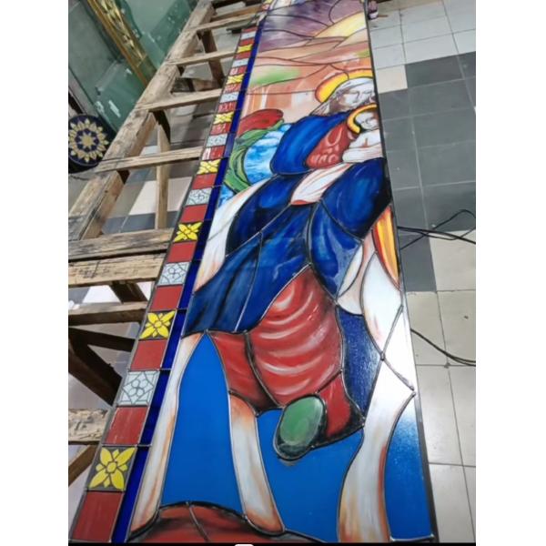 Decorative Building Tempered Art Glass Glass Home Lead Stained Glass For Door Window Partition