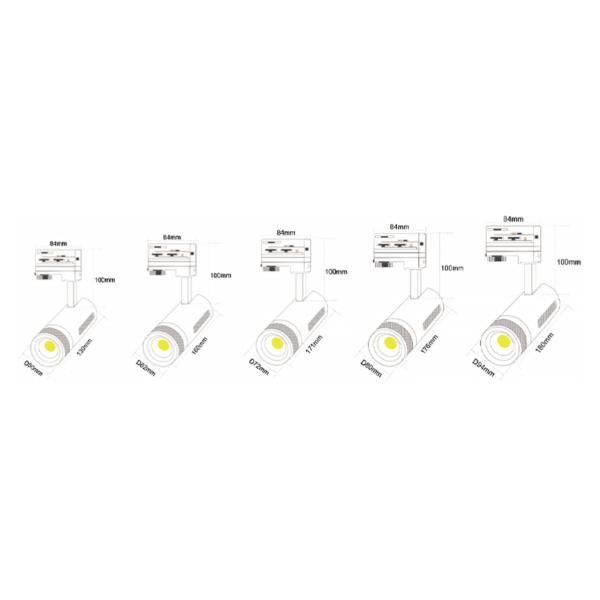 Commercial Focus Track Light No Main Light Trend 15°- 60° Zoomable COB Light