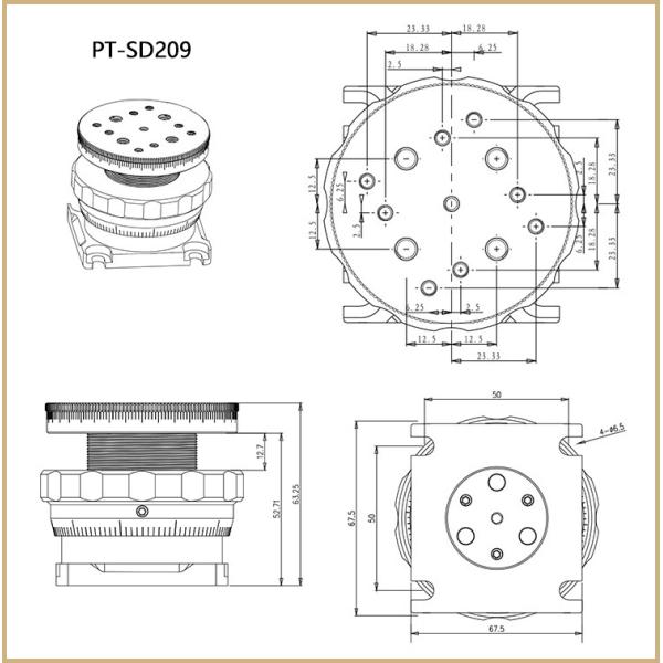 Height Rotary Adjustable Manual Lab Jack High Stability Lockable Load 50kg