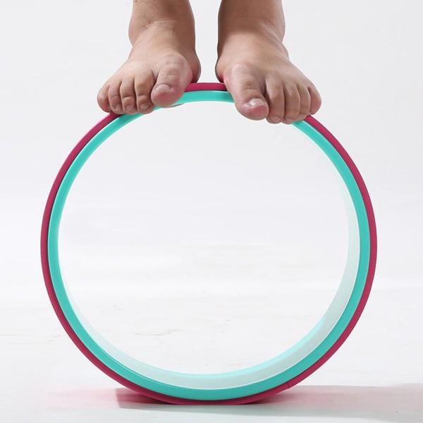 Colorful Beginner Yoga Wheel , Yoga Back Roller Wheel With Thick Padding