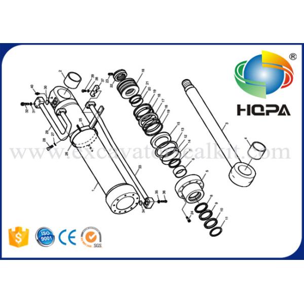 2440-9234KT Boom Cylinder Doosan Excavator Seal Kit For DH 210W-7(CKD) DH 210W-7(SKD)