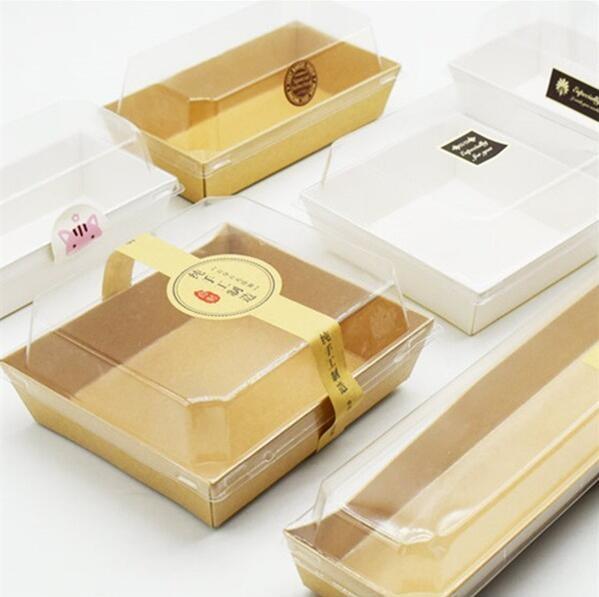 economy Cupcake Box White Window Cake Box customized Wedding Cake Box,6inch in stock PET Plastic Clear birthday Cake Box