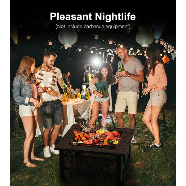 32 Inch Brazier Pan Wood Burning Fire Pit for Indoor Packing Size 62.5*22.5*72.5 cm