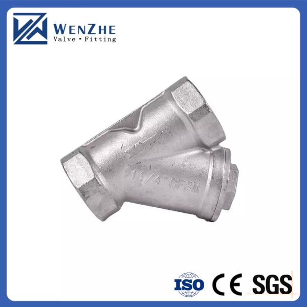Y Type Strainer Filter Valve for Female Thread Connection DN50 Stainless Steel 201 304