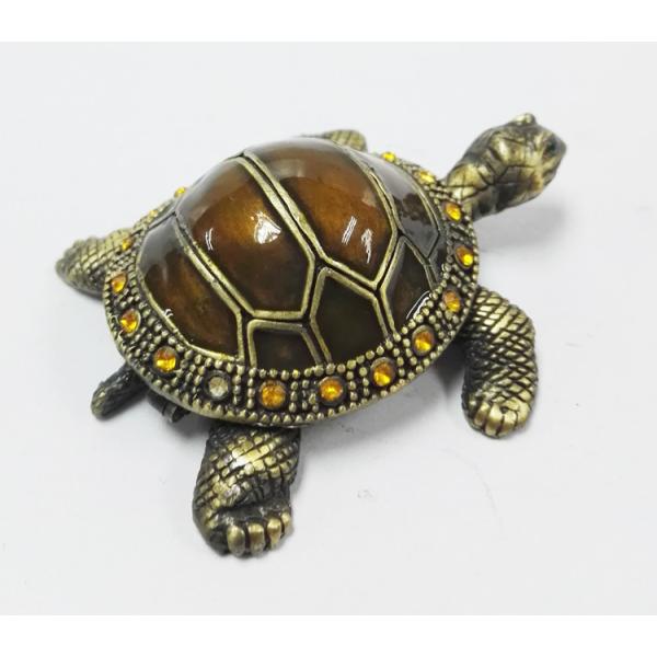 Home Decor Sea Turtle Enameled Trinket Boxes painted turtle trinket box