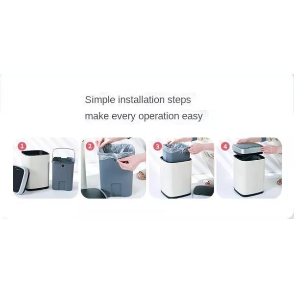 15 Gallon Auto-seal Metal Custom Printed Smart Trash Can