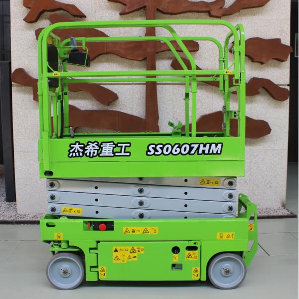 IPAF member mini small 230kg load capacity MEWPs AWP 20ft 6m scissor lift elevating work platform for indoor building