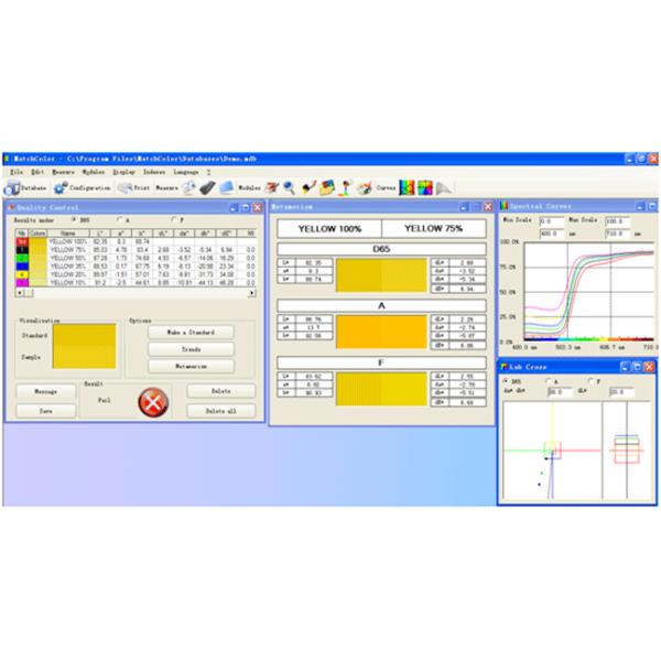 6 Modules Textile Color Matching Software Connected With Color Spectrophotomerer