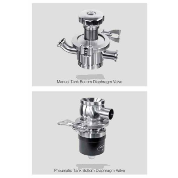 Manual Tank Bottom Sanitary Diaphragm Valve for fluid control
