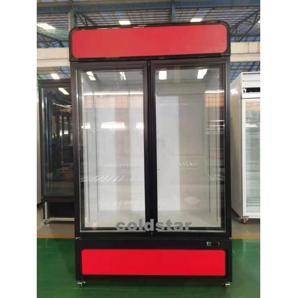 Supermarket frozen food 3 glass door industrial upright freezer