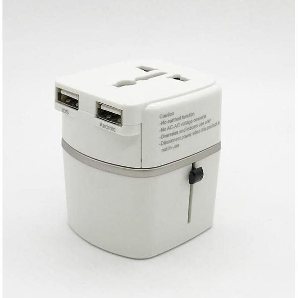 Interchangeable Plugs Android IOS Dual USB Fast Charger