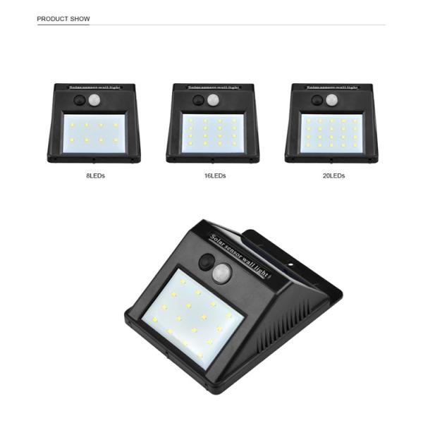Warm / Cool White Solar LED Motion Sensor Waterproof Wall Light 3 Years Warranty