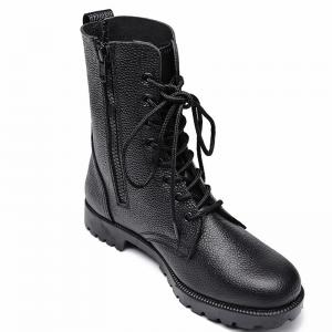 Quality Split Embossed Leather Combat Tactical Boots Officer Police Duty Shoes wholesale