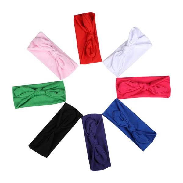 Black Green Red Bow Headband Children Hair Accessory Logo Customized