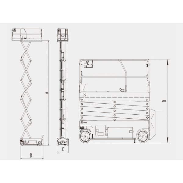 6m 20ft Height Lift GETSS050 Electric Hydraulic Scissor Lift Long Lasting Performance